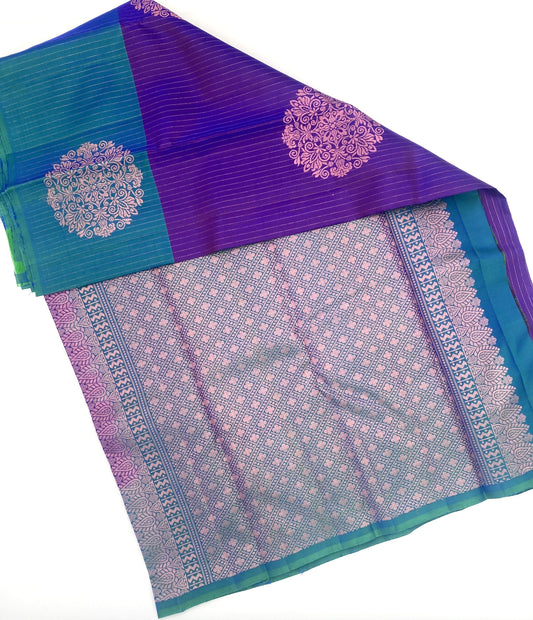 Handloom Pure Silk Saree - Rangoli Motif