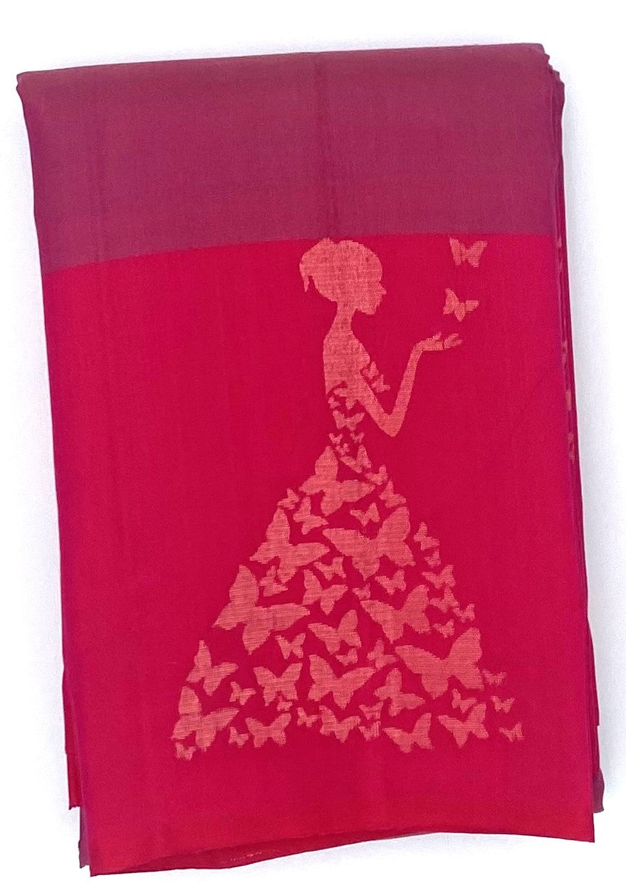 Handloom Pure Silk Saree - Cinderella Motif