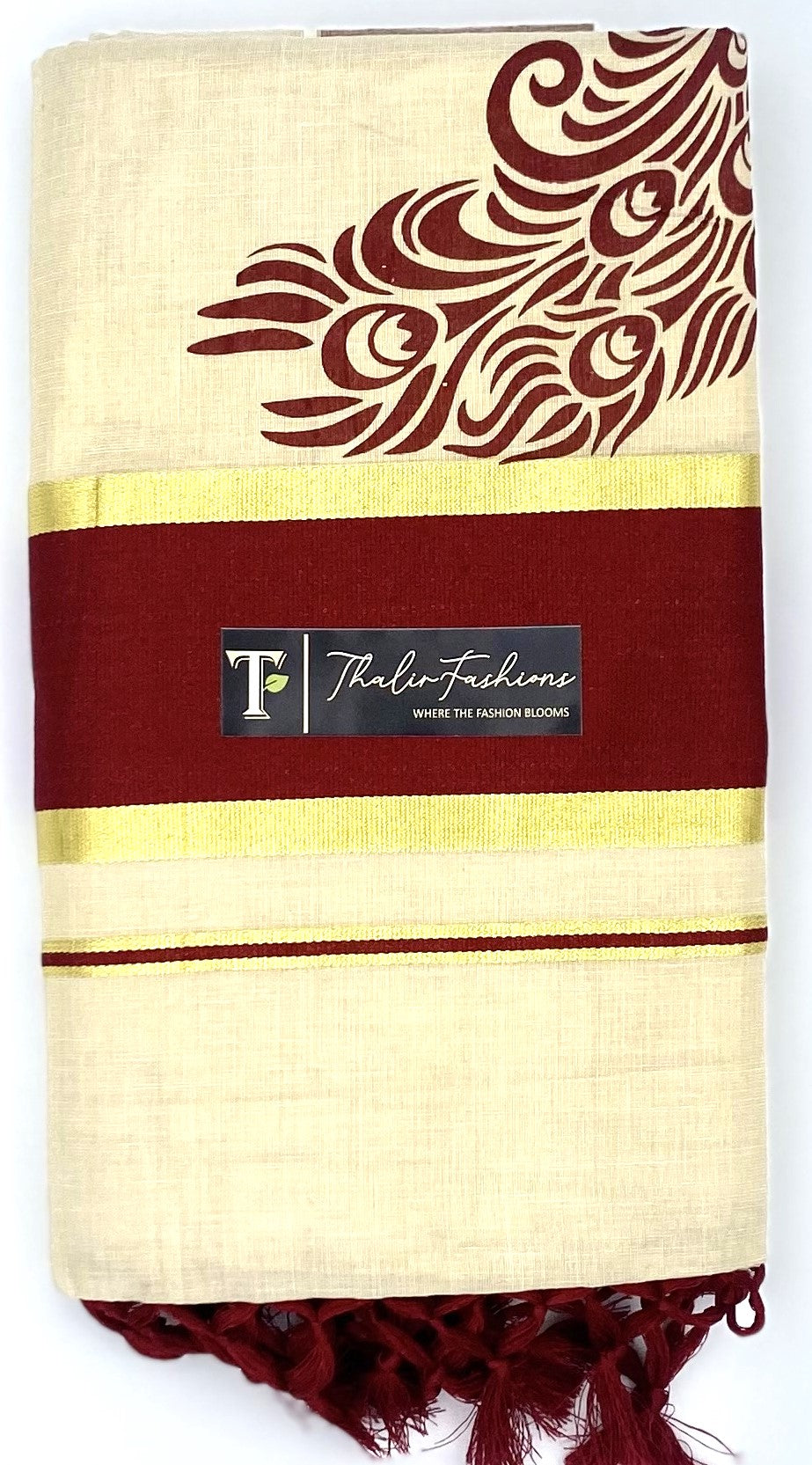 Color border Kerala cotton saree